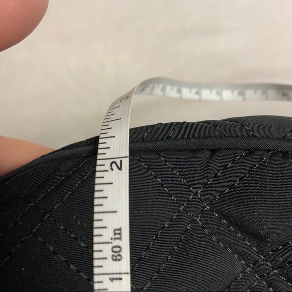 Quilted Vera Bradley small handbag Black and Tan - Picture 7 of 11